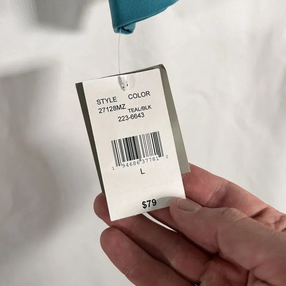 Danny & Nicole Jacket Women's Large Green Cropped Hook & Eye Office Work - Picture 6 of 8